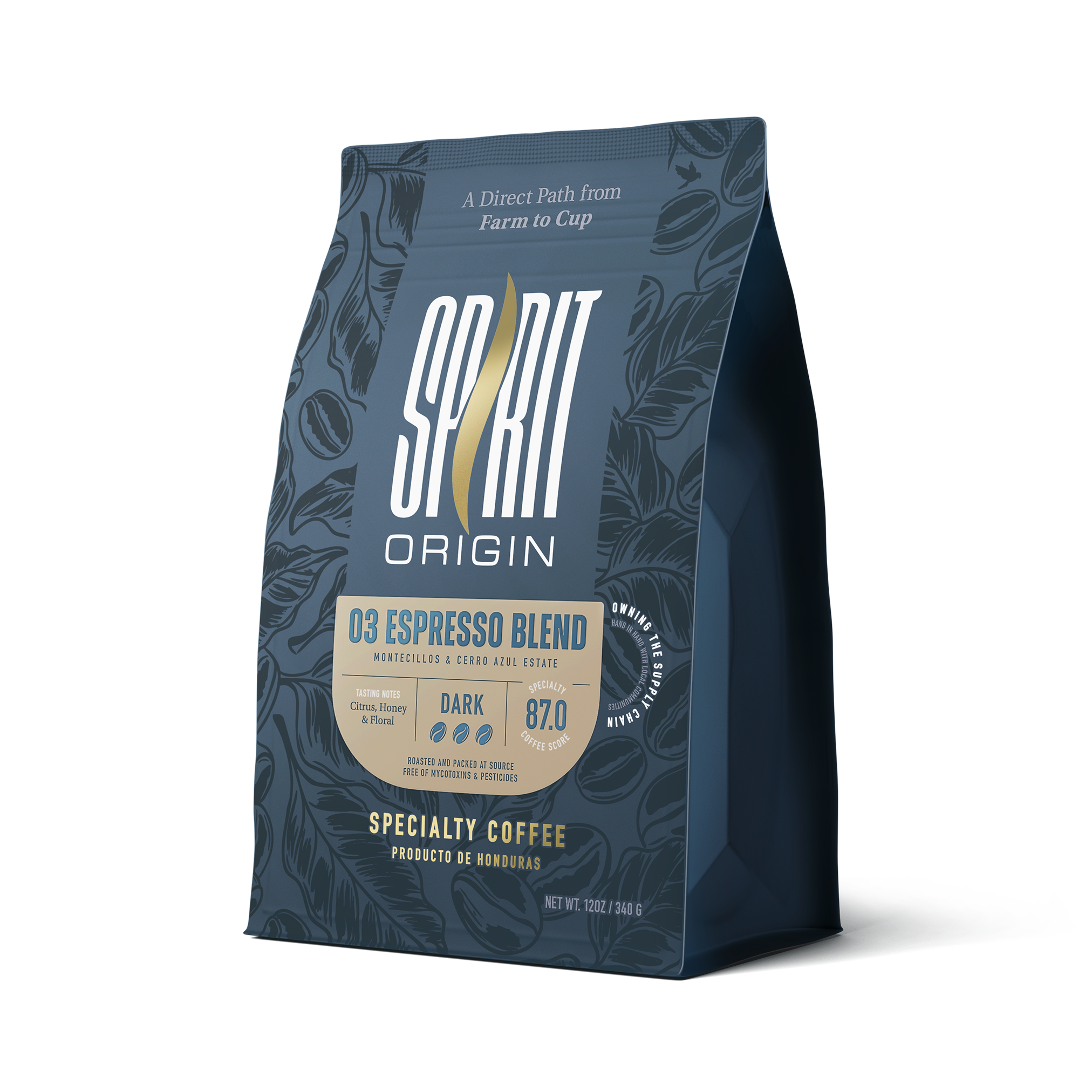 Spirit Origin Honduran Espresso Blend specialty coffee bag