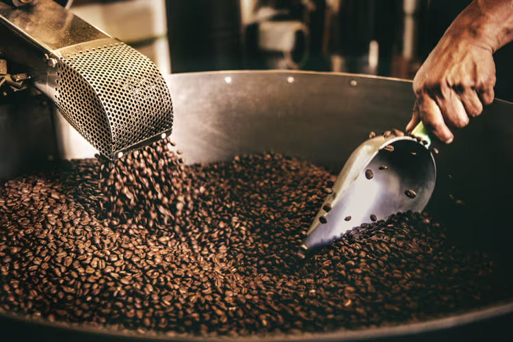 Coffee being roasted